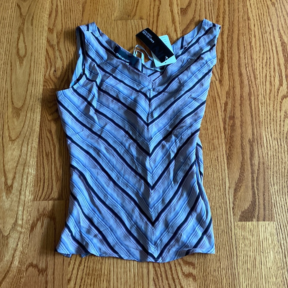 Purple tank with pink and black accents